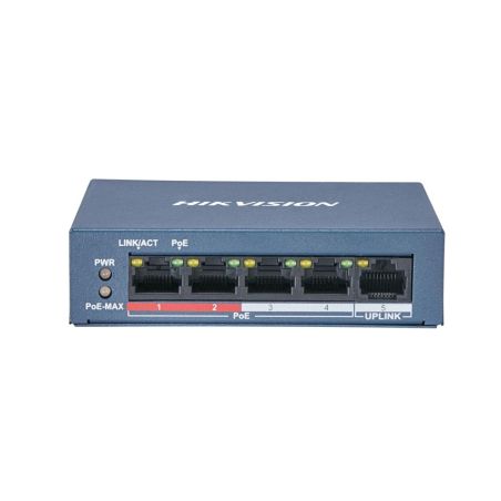 SWITCHDS3E0105PEMB 5 prievadų, 4 PoE komutatorius Hikvision DS-3E0105P-E/M(B) iš UAB SINTAS