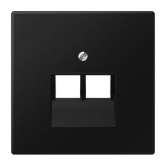 JUNGLS9692UASWM Kompiuterinio lizdo apdaila JUNG LS969-2UASWM (juoda, matinė, 2xRJ45) iš UAB SINTAS 2