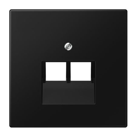JUNGLS9692UASWM Kompiuterinio lizdo apdaila JUNG LS969-2UASWM (juoda, matinė, 2xRJ45) iš UAB SINTAS