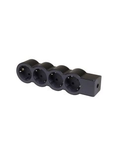 LEGRAND694576 4-vietų ilgiklis su įžeminimu Legrand 694576 (be laido, juodas) iš UAB SINTAS 2