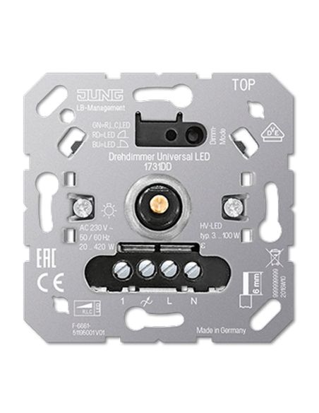 JUNG1731DD Dimerio mechanizmas kaitrinei lemputei JUNG 1731DD (420W) iš UAB SINTAS