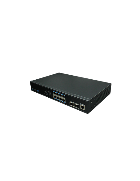 SWITCHUTP3GSW0802SMTP150 10 prievadų, 8 PoE prievadų kartototuvas UTEPO UTP3-GSW0802S-MTP150 iš UAB SINTAS