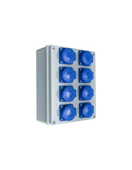 PAWBRBOXB1605S PawBol R-BOX B.1605-S plastikinis skydelis su kištukiniais lizdais (8x16A/250V) iš UAB SINTAS