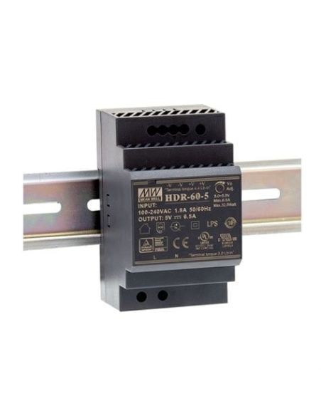 MBPIMDIN4.5/12 Maitinimo blokas 4.5A/12V ant DIN bėgelio HDR-60-12 iš UAB SINTAS