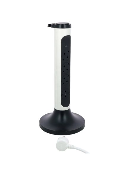 LEGRAND694505 4-vietų vertikalus ilgiklis su įžeminimu Legrand 694505 (2m, su jungikliu, baltas) iš UAB SINTAS