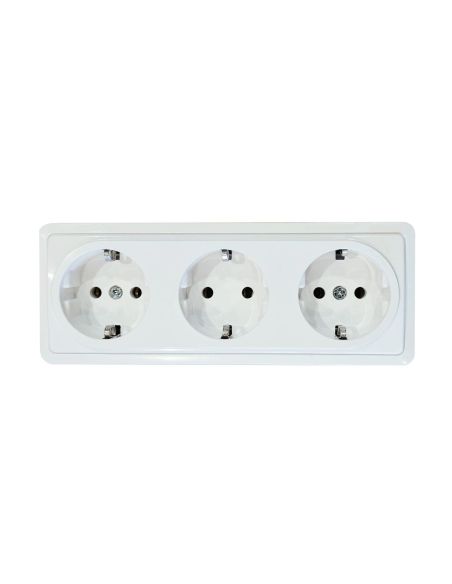 VILMSL250ROZ3BAL Trivietis virštinkinis kištukinis lizdas su įžeminimu Vilma SL+250 RP16-031 SL+ V (white) iš UAB SINTAS