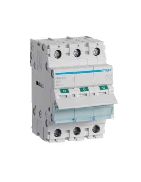 HSBN340 Modulinis jungiklis Hager SBN340 (3 mod, 40A, 3P) iš UAB SINTAS