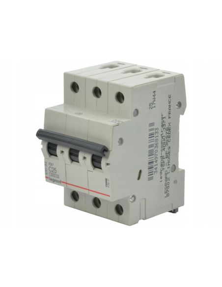 LAUTOMAT3P25AC Automatinis jungiklis MCB RX3 Legrand 419237 (25A, 3P, 400V, 6kA) iš UAB SINTAS