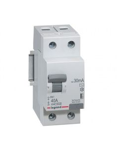 LRELE2P40A Srovės nuotekio relė RCD RX Legrand 402025 (AC, 40A, 2P, 30mA, 230V) iš UAB SINTAS 2