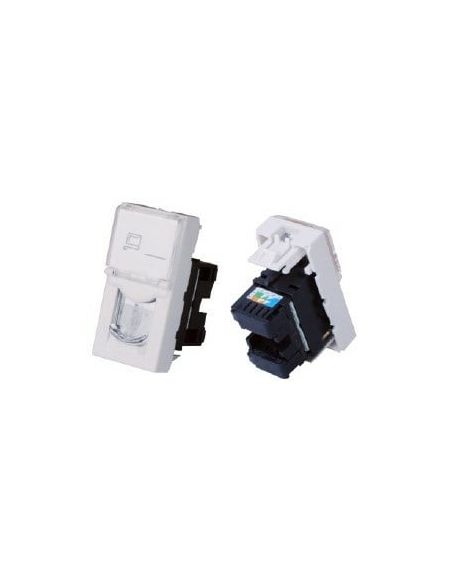 ELRUTP6KEYSTONE1021B Lizdas RJ45 UTP keystone tipo montuojamas į apdaila Cat 6e 45x22,5mm iš UAB SINTAS