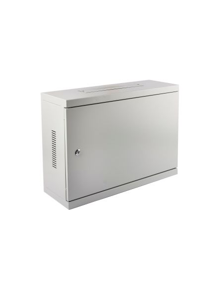 KS3U540x400PAKBALT Komutacinė spinta 19'' pakabinama 3U 540x400x180 (balta, metalo durys) iš UAB SINTAS