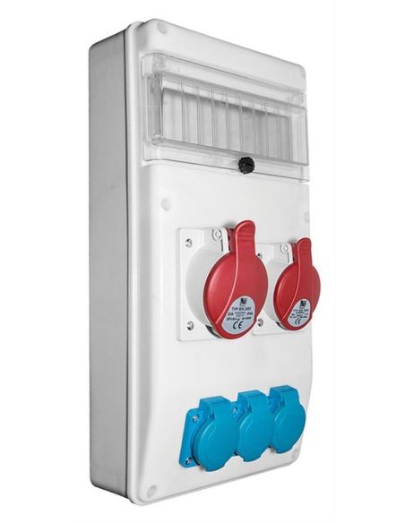 PAWBSLIM10S7BRS PawBol B.SLIM-10S-7BR-S plastikinis skydelis 10 mod+ (3x16A/250V 1x16A/5P 1x16A/5P) iš UAB SINTAS