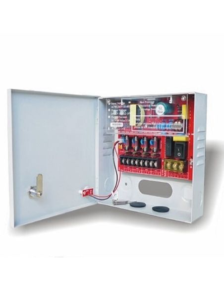 MBK3/12 Maitinimo blokas su korpusu PowerBubble PBWD1203-04C (3A/12V, 4 išėjimai su saug.) iš UAB SINTAS