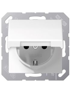 JAS1520KLWW Kištukinis lizdas su dangteliu JUNG AS AS1520KLWW (baltas, 16A/250V) iš UAB SINTAS 2