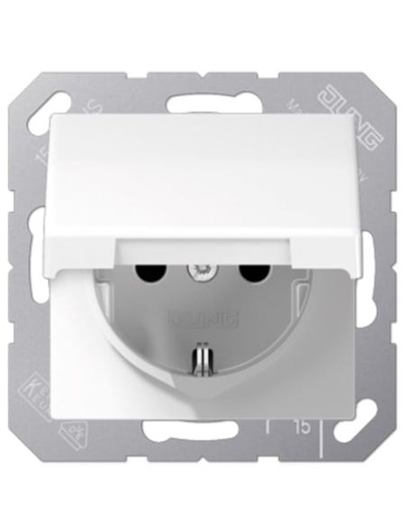 JAS1520KLWW Kištukinis lizdas su dangteliu JUNG AS AS1520KLWW (baltas, 16A/250V) iš UAB SINTAS