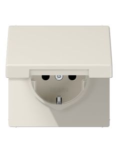 JUNGLS1520KL Kištukinis lizdas su įžeminimu ir dangteliu JUNG LS1520KL (dramblio kaulo spalvos, 16A/250V) iš UAB SINTAS 2