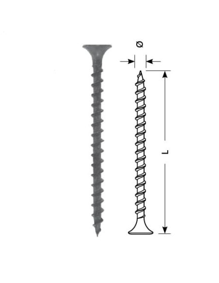 D3545F Sraigtas STARFIX gipsas-medis 3.5x45/F (juodas, 150vnt) iš UAB SINTAS