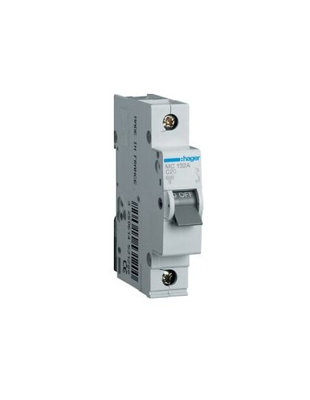 HMC132 Automatinis jungiklis Hager MC132 (32A, 1P, 230V, 6kA) iš UAB SINTAS