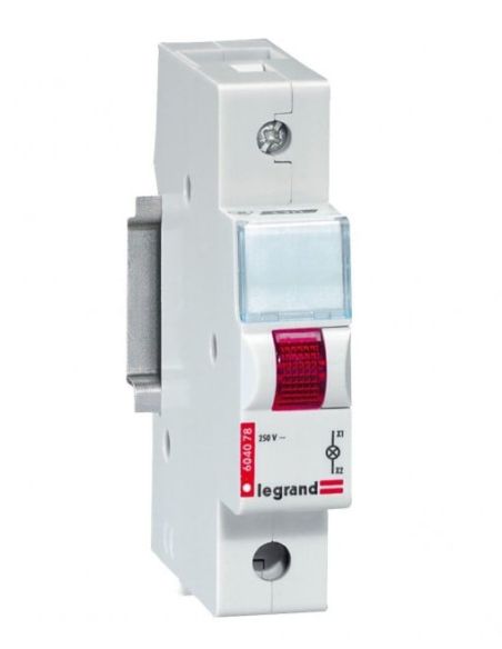 LINDIKATORLEDRAUD LED indikatorius ant DIN Legrand 604077 (raudonas, 230V, TX3 1 mod.) iš UAB SINTAS