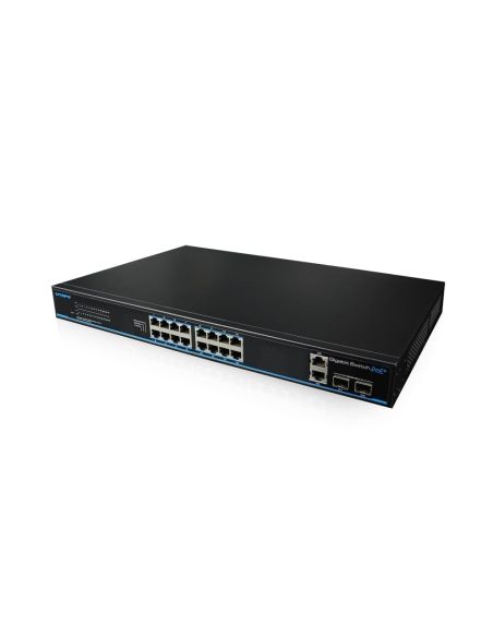 SWITCHUTP3GSW1604TSP200 16 prievadų, 16 PoE komutatorius UTEPO UTP3-GSW1604TS-P200 iš UAB SINTAS