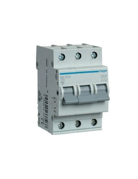 HMC313 Automatinis jungiklis Hager MC313 (13A, 3P, 400V, 6kA) iš UAB SINTAS