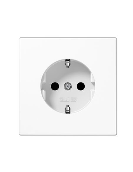 JUNGLS1520KLWW Kištukinis lizdas su įžeminimu ir dangteliu JUNG LS1520KLWW (baltas, 16A/250V) iš UAB SINTAS