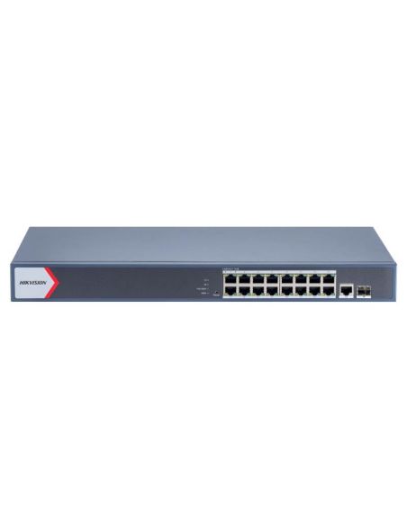 SWITCHDS3E1518PEIM 18 prievadų, 16 PoE prievadų komutatorius Hikvision DS-3E1518P-EI/M iš UAB SINTAS
