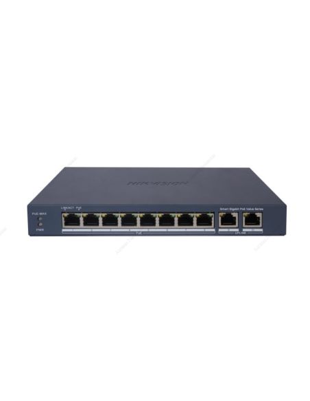 SWITCHDS3E1510PEIV2 10 prievadų, 8 PoE prievadų komutatorius Hik-vision DS-3E1510P-EIV2 iš UAB SINTAS