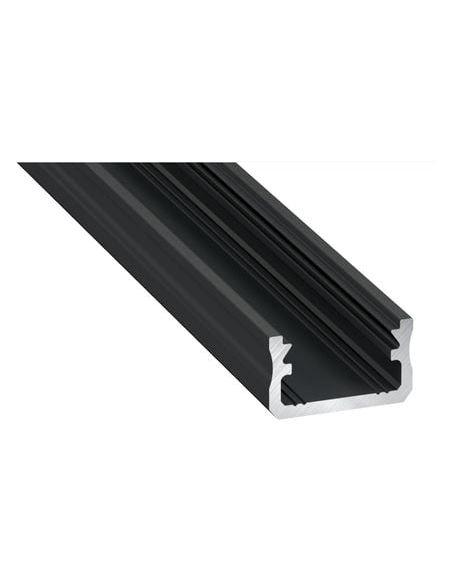 LUMPROFA2MB Aliuminis profilis Lumines LED juostoms A (juodas, anoduotas, 2m) iš UAB SINTAS