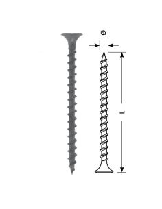 D3555F Sraigtas STARFIX gipsas-medis 3.5x55/F (juodas, 100vnt) iš UAB SINTAS