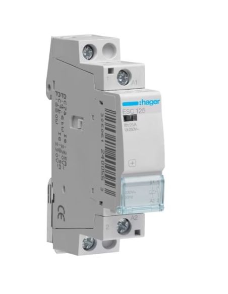 HESC125 Kontaktorius Hager ESC125 (1P, 25A, 230V) iš UAB SINTAS
