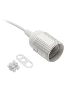GTVGZE2700000 Lemputės lizdas su laidu baltas GTV GZ-E27000-00 (baltas, E27, 60W) iš UAB SINTAS 2