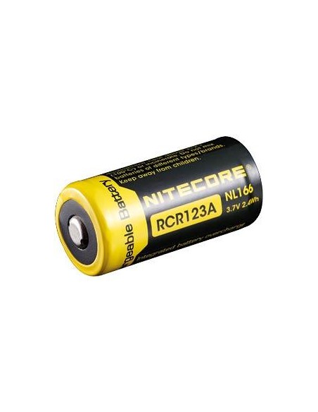 NL166 BATTERY RECH. 650MAH 3.7V/RCR123 NL166 NITECORE iš UAB SINTAS