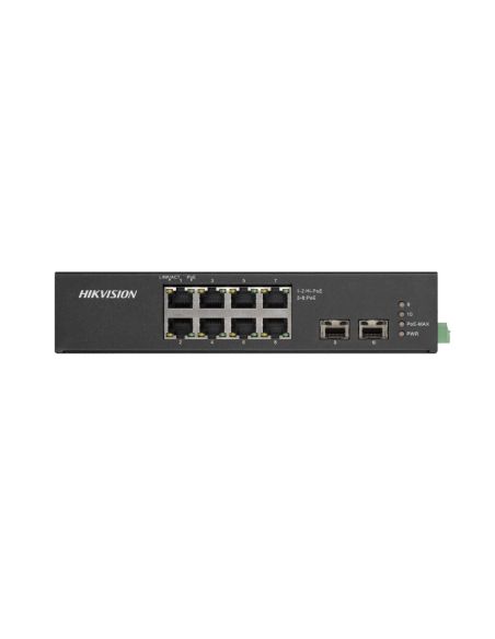 SWITCHDS3T0510HPEHS Hikvision 10 prievadų 8 PoE prievadų pramoninis komutatorius DS-3T0510HP-E/HS iš UAB SINTAS