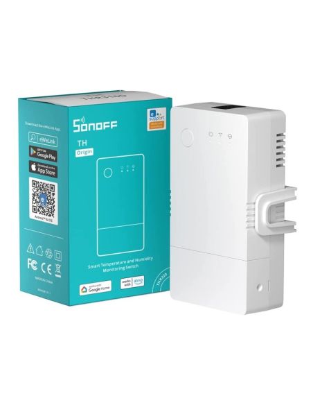 SONOFFTHR316D SONOFF Temperatūros ir drėgmės išmanusis jungiklis THR316D iš UAB SINTAS