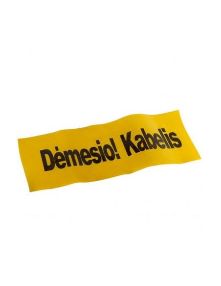 SIGNJDEMKAB100M Signalinė juosta "Kabelis" 0.5mm x 250mm (100m) iš UAB SINTAS
