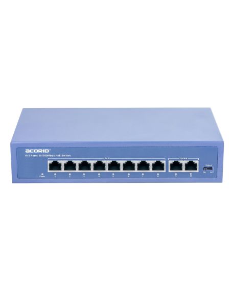 SWITCHACCS1110PG 10 prievadų komutatorius Acorid CS1110PG (8 PoE, 2 Uplink, gigabit, 5.6 Gbps) iš UAB SINTAS