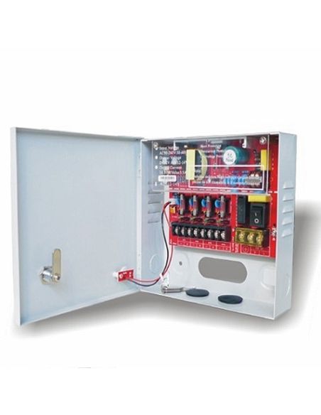 MBK3/12 Maitinimo blokas su korpusu PowerBubble PBWD1203-04C (3A/12V, 4 išėjimai su saug.) iš UAB SINTAS