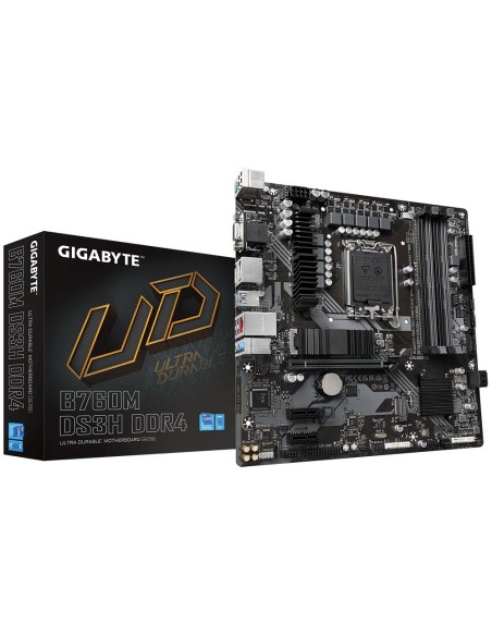 B760MDS3HDDR4 Mainboard|GIGABYTE|Intel B760 Express|LGA1700|Micro-ATX|Memory DDR4|Memory slots 4|2xPCI-Express 3.0 1x|1xPCI-Expr
