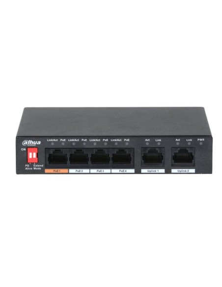 DH-PFS3006-4ET-60-V2 Switch|DAHUA|PFS3006-4ET-60|Type L2|PoE ports 4|60 Watts|DH-PFS3006-4ET-60-V2 iš UAB SINTAS