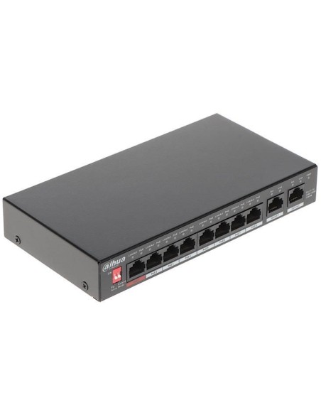 DH-PFS3010-8GT-96-V2 Switch|DAHUA|PFS3010-8GT-96|Desktop/pedestal|Rack|8x10Base-T / 100Base-TX / 1000Base-T|PoE ports 8|96 Watts