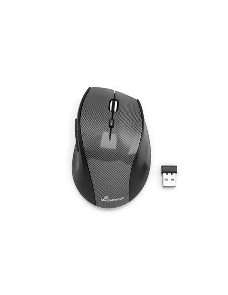 MROS207 MOUSE USB OPTICAL WRL 5-BUTTON/BLACK MROS207 MEDIARANGE iš UAB SINTAS