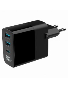 TA-UC-PDQC30LCD-BK-02 CHARGER USB 30W 3PORT/TA-UC-PDQC30LCD-BK-02 GEMBIRD iš UAB SINTAS