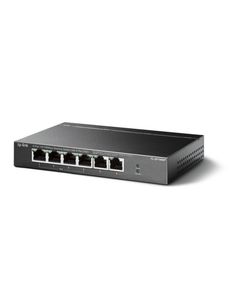 TL-SF1006P Switch|TP-LINK|TL-SF1006P|Desktop/pedestal|6x10Base-T / 100Base-TX|PoE+ ports 4|TL-SF1006P iš UAB SINTAS
