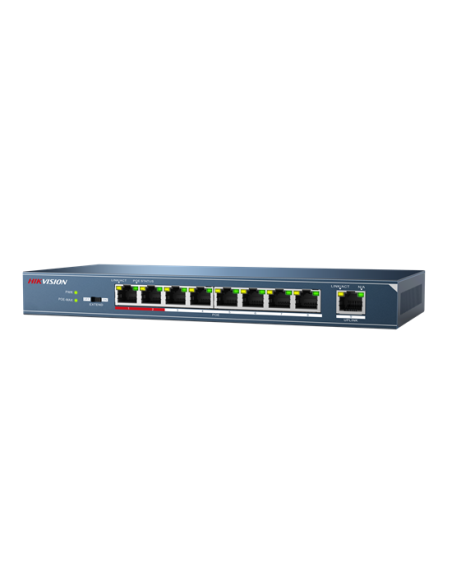 SWITCHDS3E0109PEC 9 prievadų, 8 PoE komutatorius Hikvision DS-3E0109P-E(C) iš UAB SINTAS