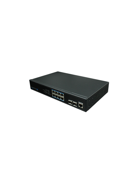SWITCHUTP3GSW0802SMTP150 10 prievadų, 8 PoE prievadų kartototuvas UTEPO UTP3-GSW0802S-MTP150 iš UAB SINTAS