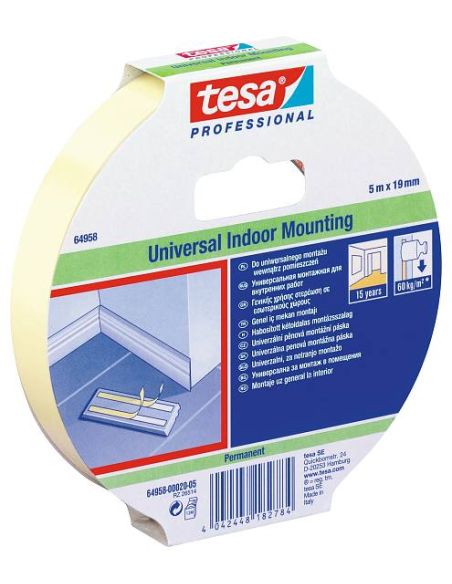 VIZOV Lipni dvipusė juosta vidaus darbams TESA 1.5m x 19mm 66958-00006-00 iš UAB SINTAS