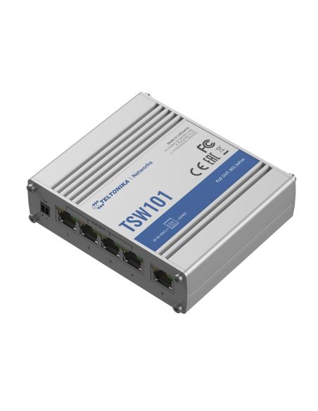 SWITCHTELTSW101 5 prievadų, 4 PoE prievadų komutatorius TELTONIKA TSW101 iš UAB SINTAS