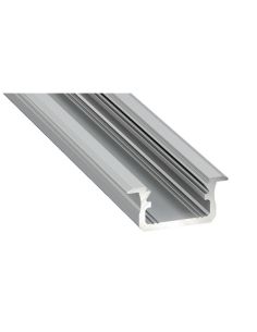 LUMPROFB2MS Aliuminis anoduotas profilis Lumines LED juostoms (įleidžiamas, pilkas, 2m) iš UAB SINTAS