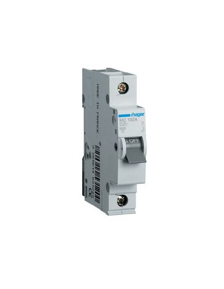 HMC132 Automatinis jungiklis Hager MC132 (32A, 1P, 230V, 6kA) iš UAB SINTAS